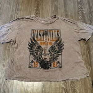 Rebellious One Brown Nashville Graphic Tee